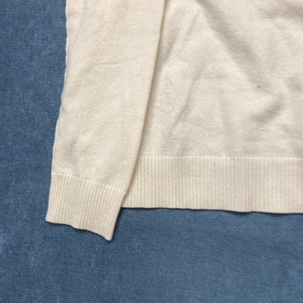 Tomorrowland Tricot Cashmere Sweater Men XS Knitted Off White Crew Neck Pullover - Picture 2 of 13